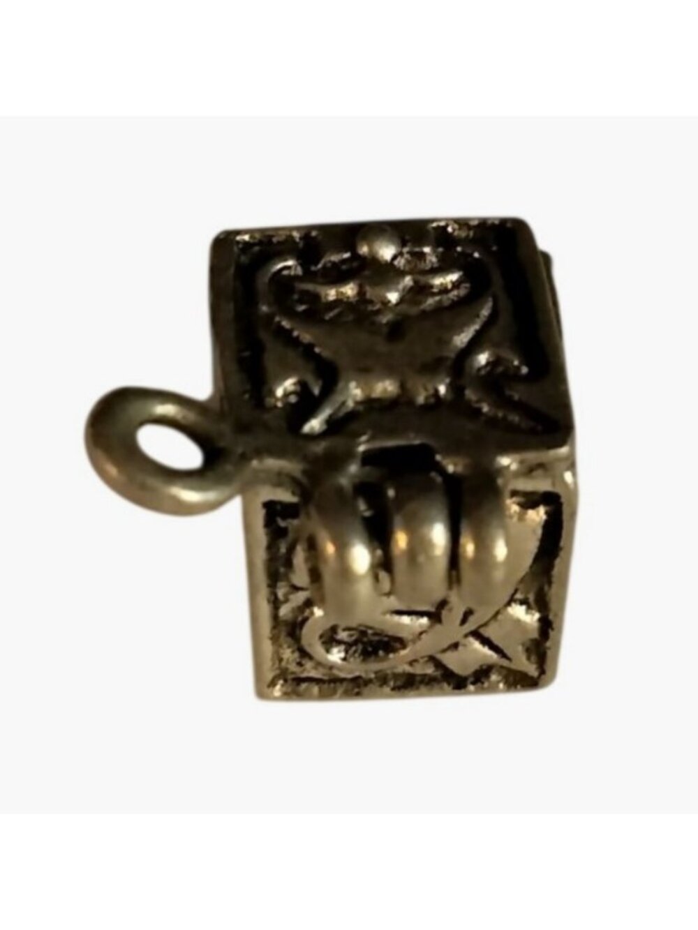 Prayer Box Charm Praying Hands Design Silver Metal - Picture 7 of 14